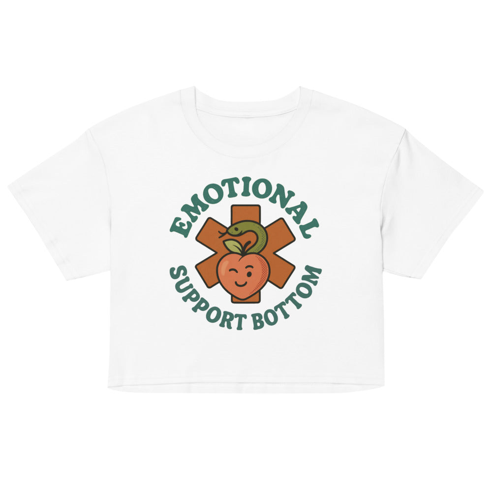 Emotional Support Bottom (Crop Top) - White