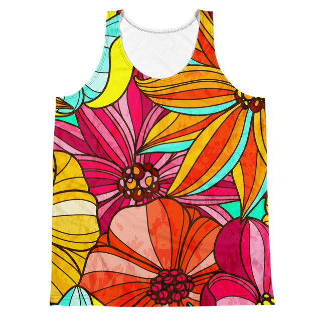 Festive Flower (Allover Tank Top)-Allover Tank Top-Swish Embassy