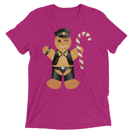 Gingerbread Leather Man (Retail Triblend)-Triblend T-Shirt-Swish Embassy