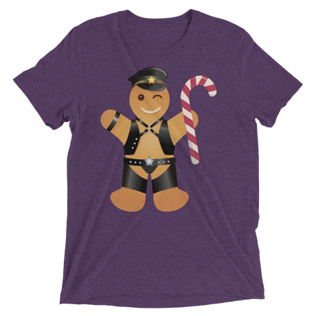 Gingerbread Leather Man (Retail Triblend)-Triblend T-Shirt-Swish Embassy