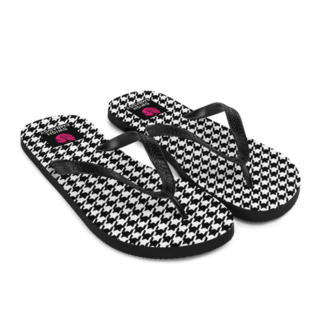 Houndstooth (Flip Flops)-Flip Flops-Swish Embassy