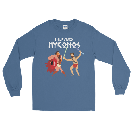 I Survived Mykonos (Long Sleeve)-Long Sleeve-Swish Embassy