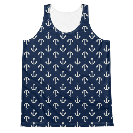 In the Navy (Allover Tank Top)-Allover Tank Top-Swish Embassy