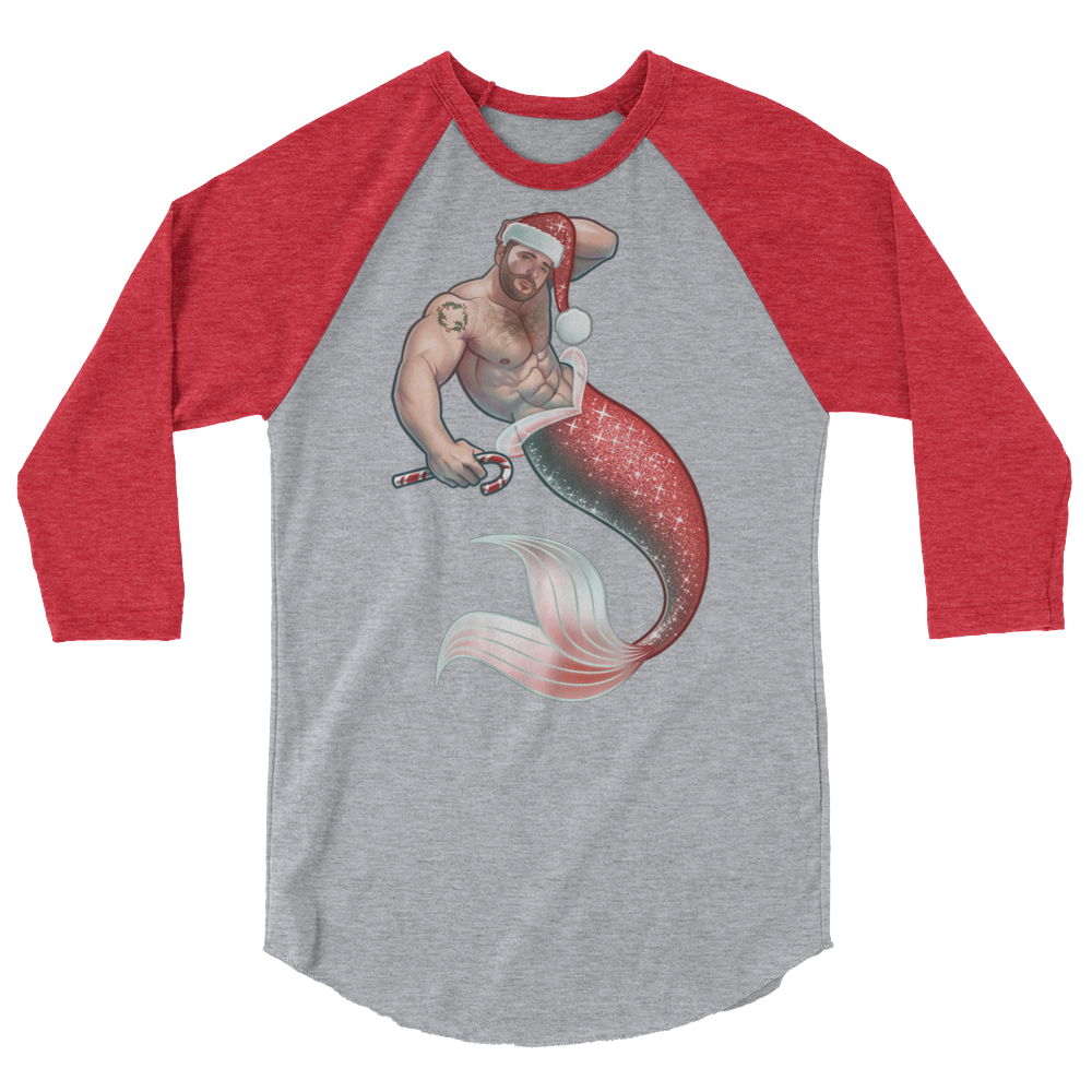 Merman Christmas (Raglan)-Raglan-Swish Embassy