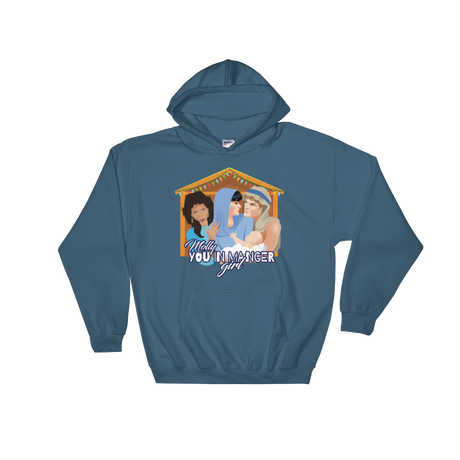 Molly, You in Manger Girl! (Hoodie)-Christmas Hoodies-Swish Embassy