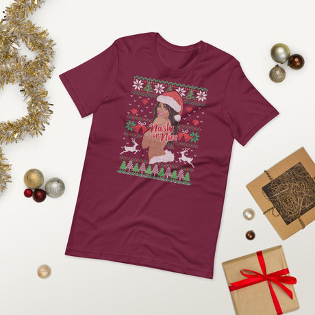 Nasty or Nice (Ugly Christmas)-Christmas T-Shirts-Swish Embassy