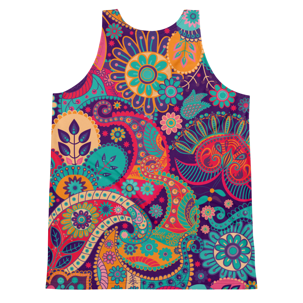 Paisley (Allover Tank Top)-Allover Tank Top-Swish Embassy