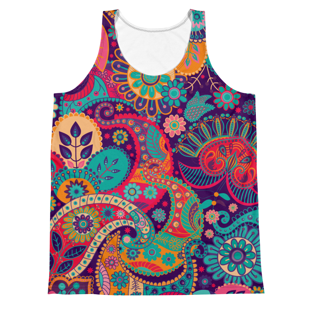 Paisley (Allover Tank Top)-Allover Tank Top-Swish Embassy