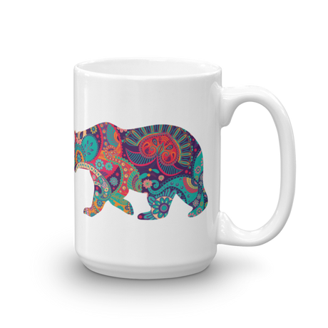 Paisley Bear (Mug)-Mugs-Swish Embassy