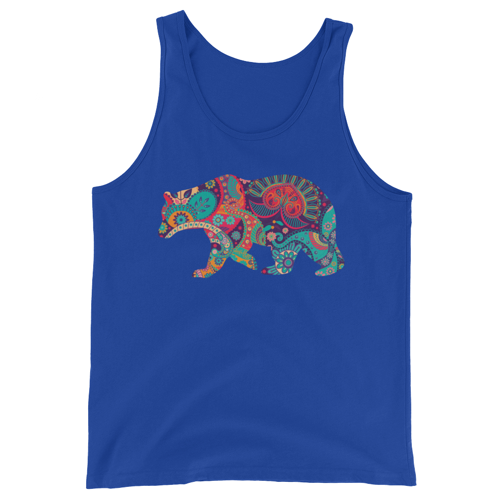 Paisley Bear (Tank Top)-Tank Top-Swish Embassy