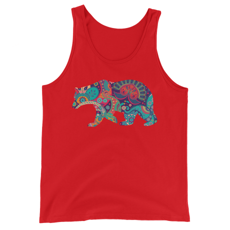 Paisley Bear (Tank Top)-Tank Top-Swish Embassy