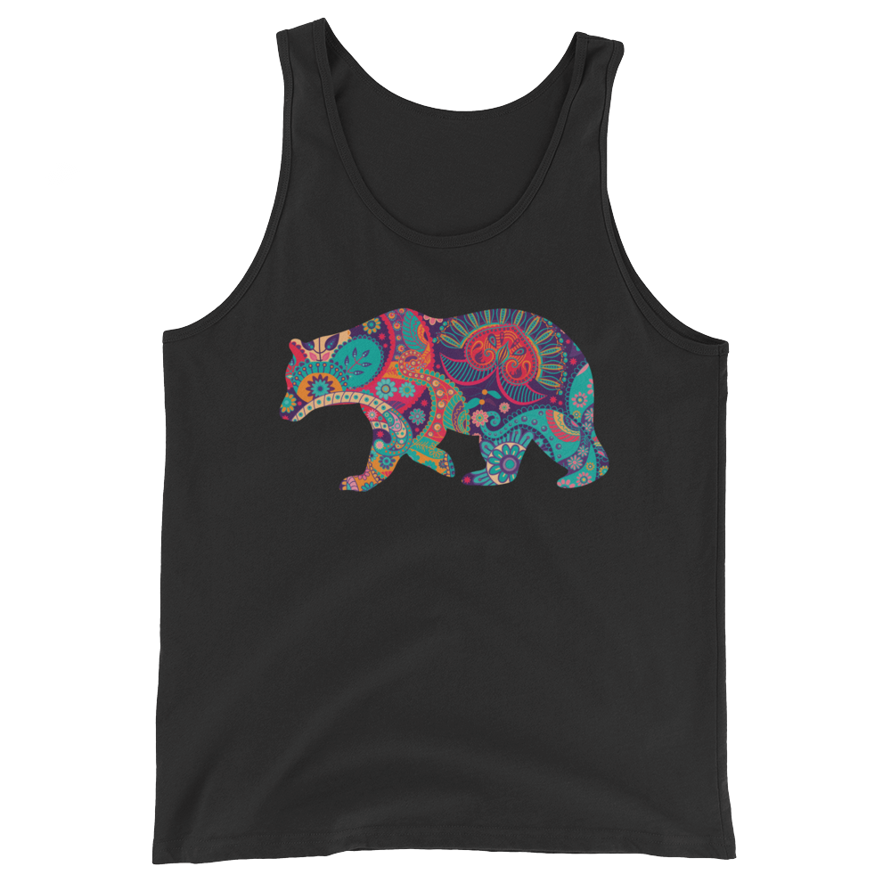 Paisley Bear (Tank Top)-Tank Top-Swish Embassy