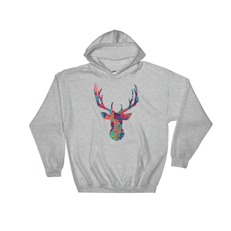 Paisley Stag (Hoodie)-Hoodie-Swish Embassy