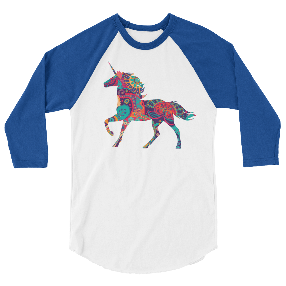Paisley Unicorn (Raglan)-Raglan-Swish Embassy