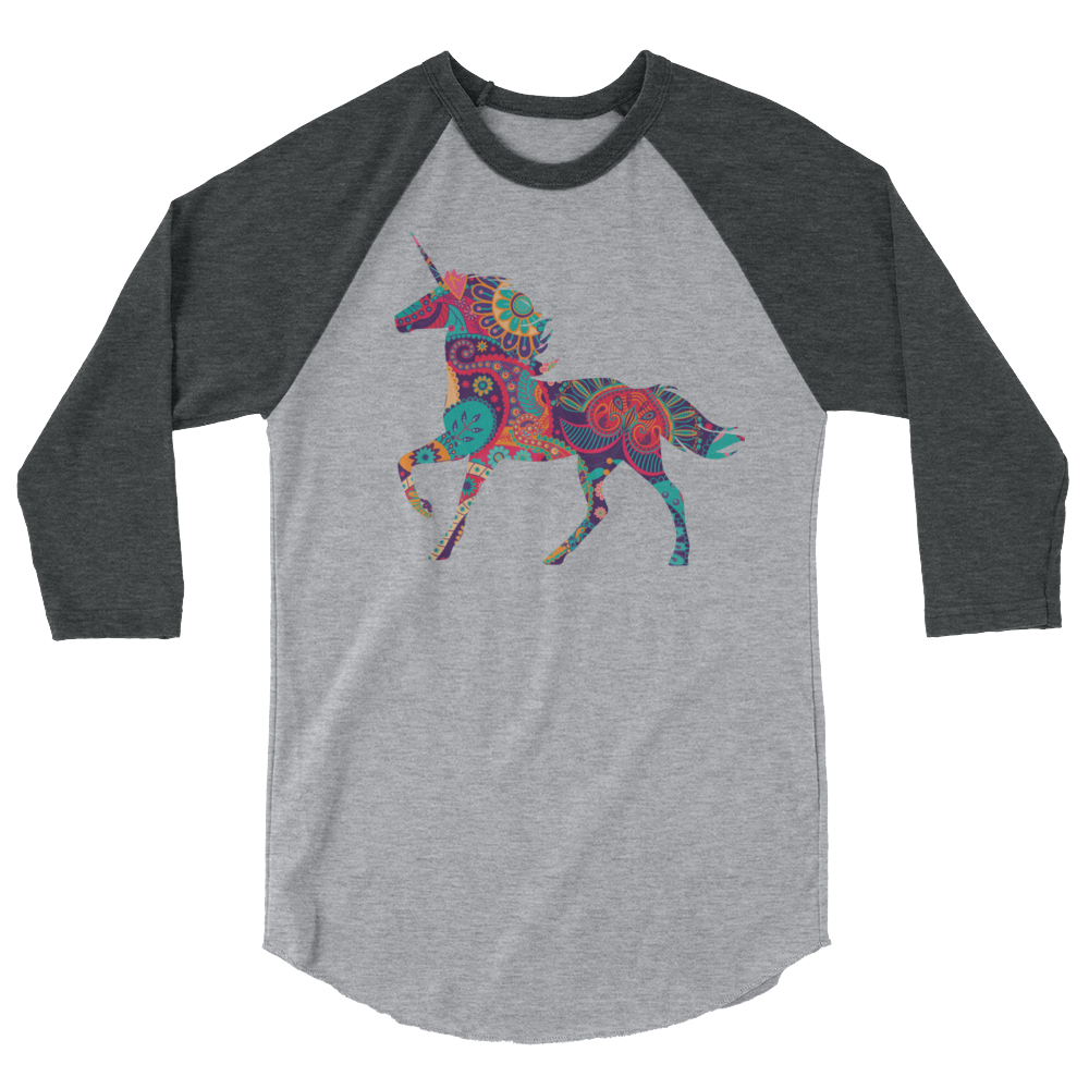 Paisley Unicorn (Raglan)-Raglan-Swish Embassy