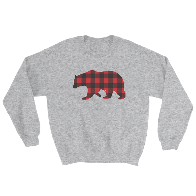 Plaid Bear (Long Sleeve)-Long Sleeve-Swish Embassy