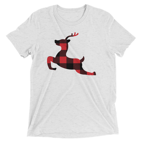 Plaid Reindeer (Retail Triblend)-Triblend T-Shirt-Swish Embassy