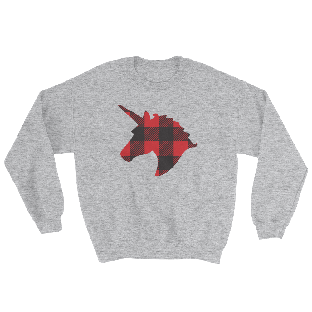 Plaid Unicorn (Long Sleeve)-Long Sleeve-Swish Embassy