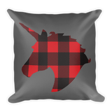 Plaid Unicorn (Pillow)-Pillow-Swish Embassy