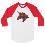 Plaid Unicorn (Raglan)-Raglan-Swish Embassy