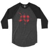 Plaid Unicorn (Raglan)-Raglan-Swish Embassy