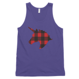 Plaid Unicorn (Tank Top)-Christmas Tanks-Swish Embassy