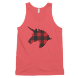 Plaid Unicorn (Tank Top)-Christmas Tanks-Swish Embassy