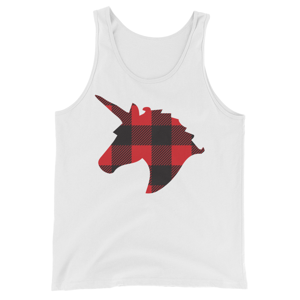 Plaid Unicorn (Tank Top)-Tank Top-Swish Embassy