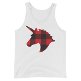 Plaid Unicorn (Tank Top)-Tank Top-Swish Embassy