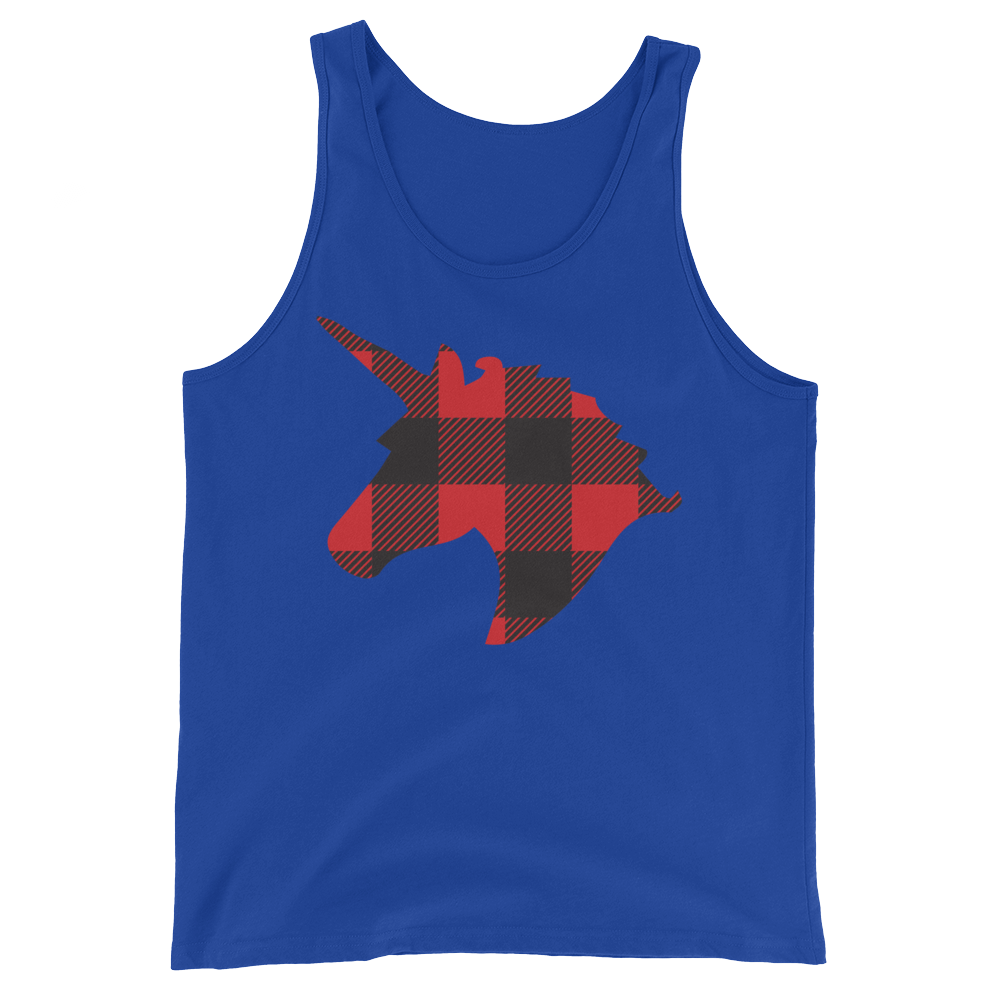 Plaid Unicorn (Tank Top)-Tank Top-Swish Embassy