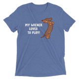 Playful Wiener (Retail Triblend)-Triblend T-Shirt-Swish Embassy