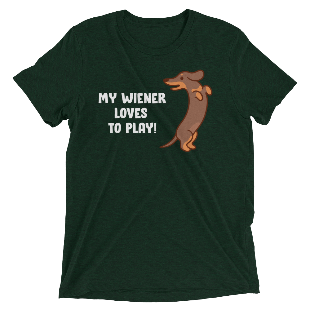 Playful Wiener (Retail Triblend)-Triblend T-Shirt-Swish Embassy