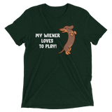 Playful Wiener (Retail Triblend)-Triblend T-Shirt-Swish Embassy