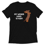 Playful Wiener (Retail Triblend)-Triblend T-Shirt-Swish Embassy