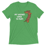 Playful Wiener (Retail Triblend)-Triblend T-Shirt-Swish Embassy