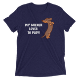 Playful Wiener (Retail Triblend)-Triblend T-Shirt-Swish Embassy