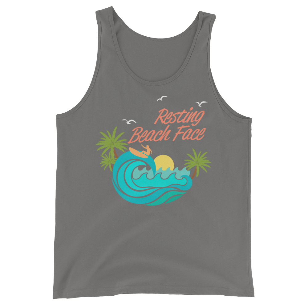 Resting Beach Face Tank (Personalize - Cruise Collection)-Swish Embassy