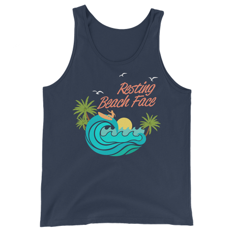 Resting Beach Face Tank (Personalize - Cruise Collection)-Swish Embassy