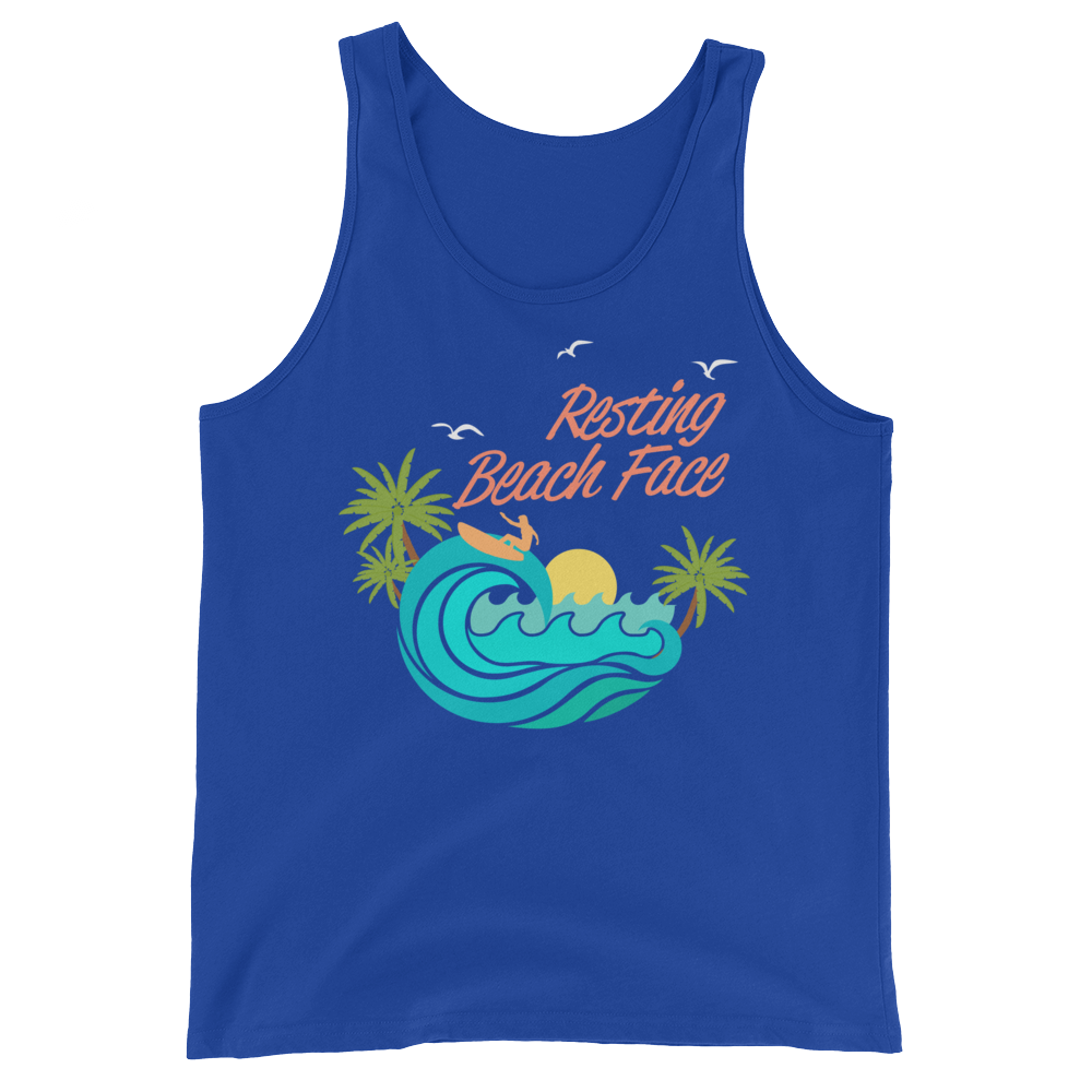 Resting Beach Face Tank (Personalize - Cruise Collection)-Swish Embassy