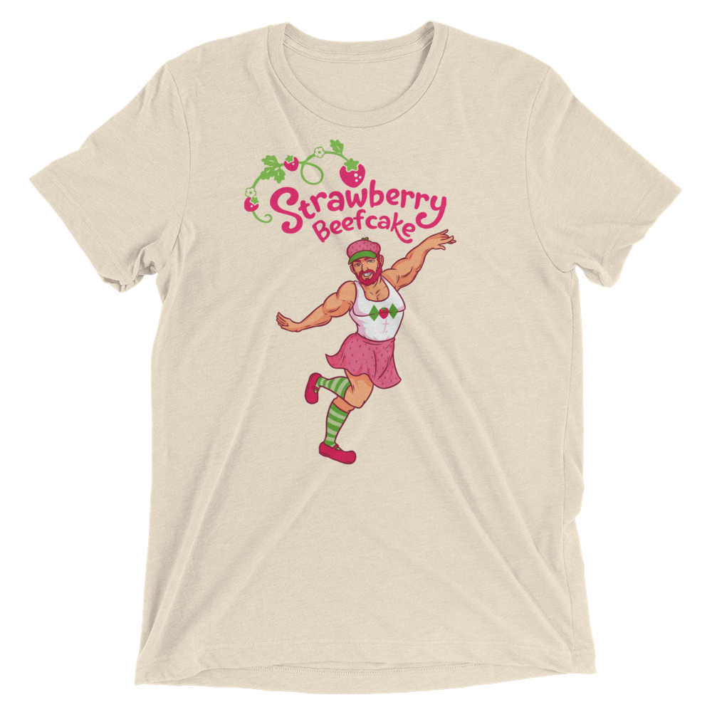 Strawberry Beefcake (Retail Triblend)-Triblend T-Shirt-Swish Embassy