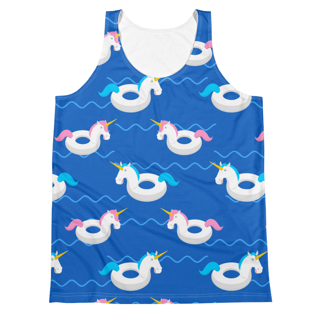 Unicorn Floater (Allover Tank Top)-Allover Tank Top-Swish Embassy