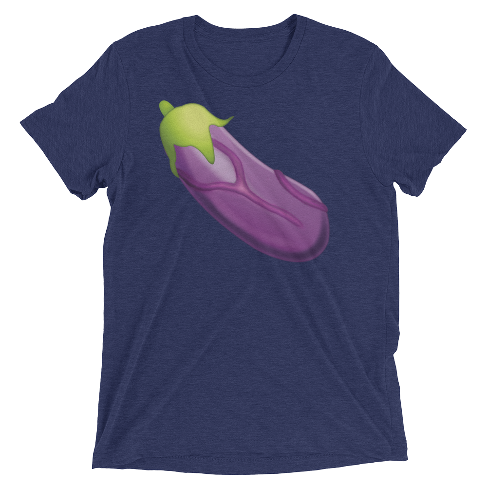 Veiny Eggplant Emoji (Retail Triblend)-Triblend T-Shirt-Swish Embassy