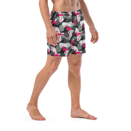 Battle Flamingo (Swim Trunks)-Swim Trunks-Swish Embassy