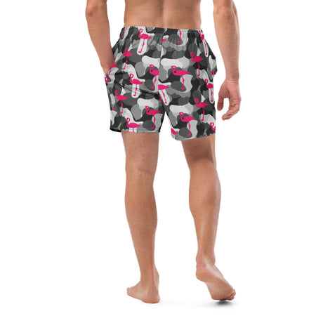 Battle Flamingo (Swim Trunks)-Swim Trunks-Swish Embassy