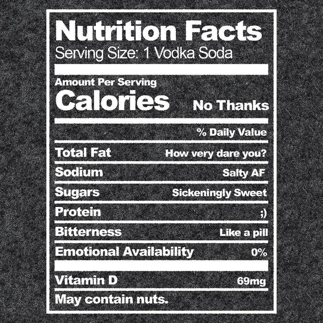 Nutritional Facts-T-Shirts-Swish Embassy