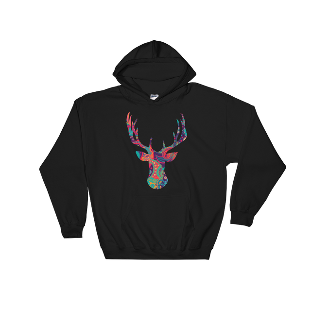 Paisley Stag (Hoodie)-Hoodie-Swish Embassy