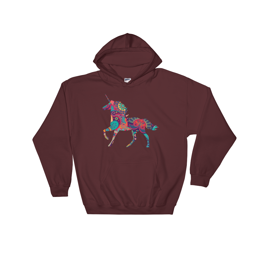Paisley Unicorn (Hoodie)-Hoodie-Swish Embassy