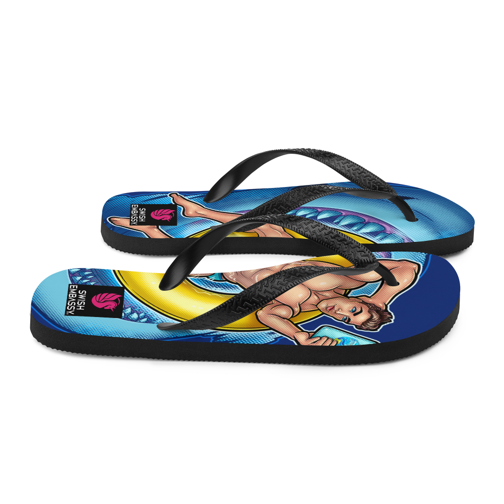 Shark Selfie (Flip Flops)-Flip Flops-Swish Embassy